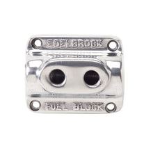 Load image into Gallery viewer, Edelbrock Polished Fuel Block Dual Carb Carburetors Edelbrock
