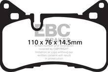 Load image into Gallery viewer, EBC 14 Mercedes-Benz C63 AMG (W204) 6.2 Yellowstuff Rear Brake Pads Brake Pads - Performance EBC   
