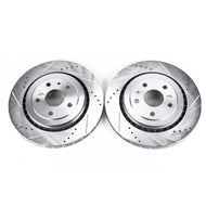 Power Stop 16-18 Cadillac ATS Rear Evolution Drilled & Slotted Rotors - Pair Brake Rotors - Slot & Drilled PowerStop
