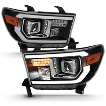 Load image into Gallery viewer, ANZO 2007-2014 Toyota Tundra Projector Light Bar H.L Black Amber(Led High Beam) (Halogen Version) Headlights ANZO
