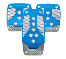 Load image into Gallery viewer, NRG Aluminum Sport Pedal M/T - Blue w/Silver Carbon Pedal Covers NRG
