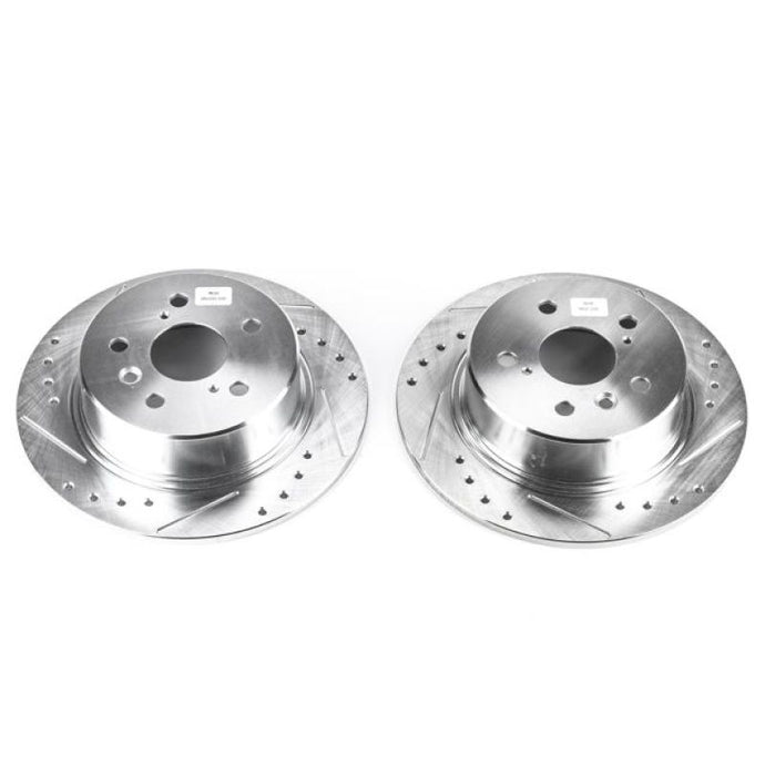 Power Stop 95-99 Toyota Avalon Rear Evolution Drilled & Slotted Rotors - Pair Brake Rotors - Slot & Drilled PowerStop   