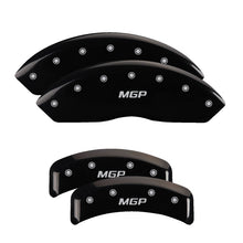 Load image into Gallery viewer, MGP 4 Caliper Covers Engraved Front &amp; Rear MGP Black Finish Silver Char 1988 Chevrolet Corvette Caliper Covers MGP

