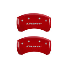 Load image into Gallery viewer, MGP 4 Caliper Covers Engraved Front &amp; Rear With out stripes/Dart Red finish silver ch Caliper Covers MGP
