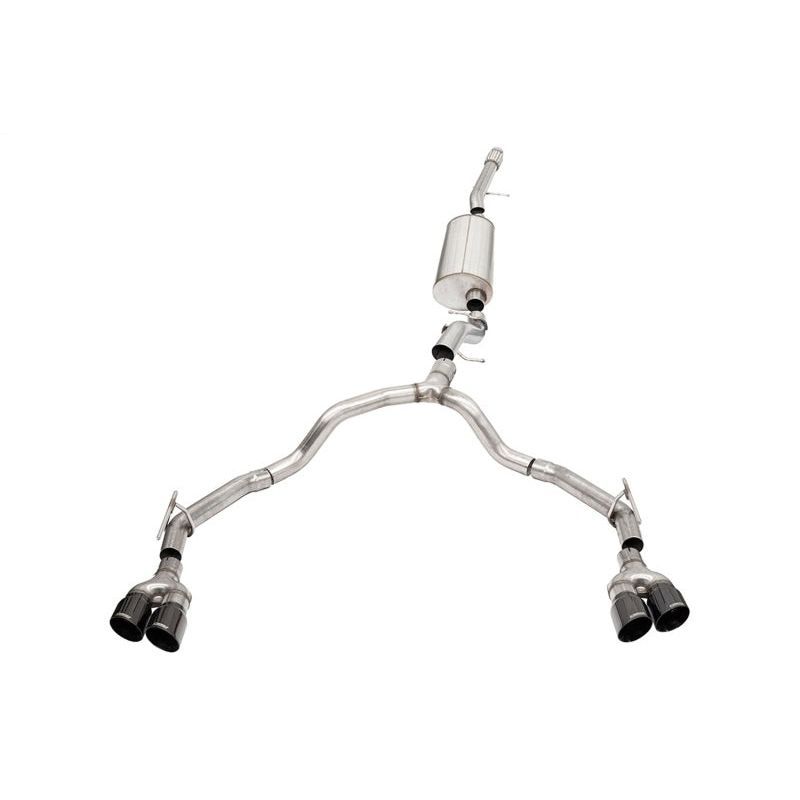 Corsa 2021-2023 Suburban / Yukon XL 6.2L 4WD Dual Rear 3in to 2.75in Sport Cat-Back DW 4in BLK Tips Catback CORSA Performance