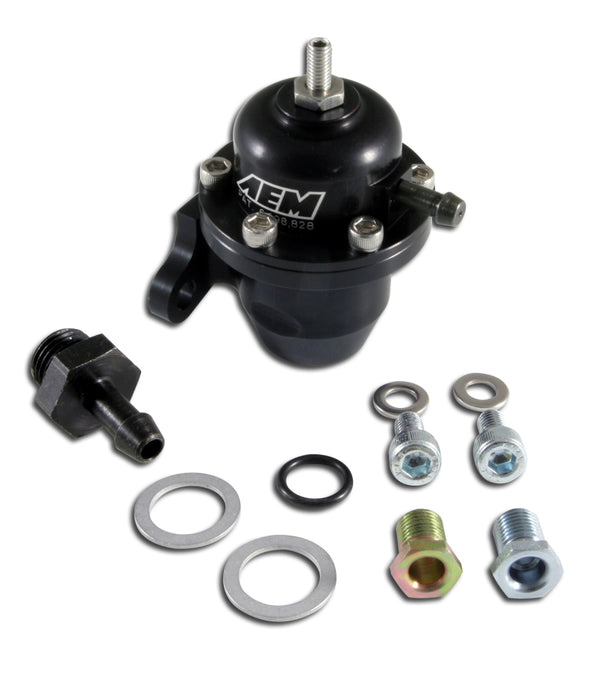 AEM 98-99 Acura CL / 00-05 S2000 / 98-02 Accord / 96-00 Civic Black Adjustable Fuel Pressure Regulat Fuel Pressure Regulators AEM