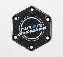 Load image into Gallery viewer, NRG Carbon Fiber Horn Delete Button Circular Logo Front/ Back Steering Wheels NRG
