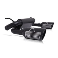 Gibson 07-17 Jeep Wrangler JK X 3.8L 2.5in Patriot Series Axle-Back Dual Split Exhaust - Blk Ceramic Catback Gibson