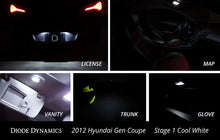 Load image into Gallery viewer, Diode Dynamics 10-16 Hyundai Genesis Coupe Interior Kit Stage 2 - Red Bulbs Diode Dynamics   
