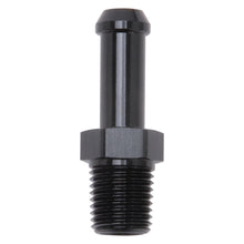 Load image into Gallery viewer, Edelbrock Hose End Straight 1/4In NPT to 3/8In Barb Black Anodize Fittings Edelbrock
