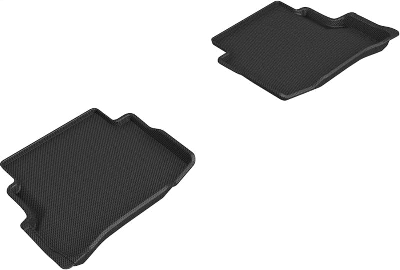 3D MAXpider 20-21 Mazda CX-9 6-Seat without 2nd Row Console Kagu 2nd Row Floormats - Black Floor Mats - Rubber 3D MAXpider   