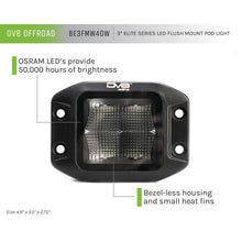 Load image into Gallery viewer, DV8 Offroad Elite Series 3in Cube LED Light 40W Spot 3W LED Light Bars &amp; Cubes DV8 Offroad
