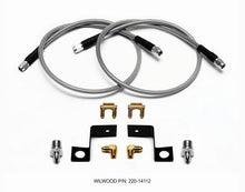 Load image into Gallery viewer, Wilwood Flexline Kit 30 inch -3 3/8-24 IF 1/8 NPT 90 Degree Brake Line Kits Wilwood
