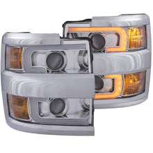 Load image into Gallery viewer, ANZO Projector Headlights 15-17 Chevrolet Silverado 2500HD / 3500HD Chrome w/ Chrome Rim Headlights ANZO
