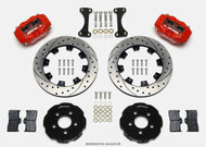 Wilwood Forged Dynalite Front Hat Kit 12.19in Drilled Red 00-04 PT Cruiser/03-04 SRT/4 Big Brake Kits Wilwood