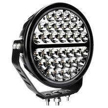 Load image into Gallery viewer, Go Rhino Xplor Blackout Series Round LED Sgl Driving Kit w/DRL (Surface/Thread Stud Mnt) 9in. - Blk Light Bars &amp; Cubes Go Rhino   
