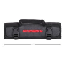 Load image into Gallery viewer, Go Rhino XVenture Gear Tool Wrench Roll - Small (3.5x3.5in. Closed) 12oz Waxed Canvas - Black Cargo Boxes &amp; Bags Go Rhino
