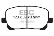 EBC 02-08 Pontiac Vibe 1.8 Redstuff Front Brake Pads Brake Pads - Performance EBC   