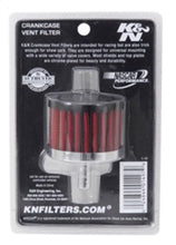 Load image into Gallery viewer, K&amp;N Steel Base Crankcase Vent Filter 0.375in Vent OD x 2in OD x 1.5in Height Air Filters - Universal Fit K&amp;N Engineering   
