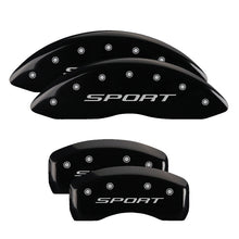 Load image into Gallery viewer, MGP 4 Caliper Covers Engraved front &amp; Rear 2015/Sport Black finish silver ch Caliper Covers MGP
