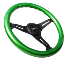 Load image into Gallery viewer, NRG Classic Wood Grain Steering Wheel (350mm) Green Pearl/Flake Paint w/Black 3-Spoke Center Steering Wheels NRG
