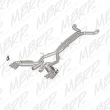 Load image into Gallery viewer, MBRP 2016+ Chevy Camaro SS 6.2L 3in Dual Cat-Back Quad Tip Exhaust Street Version w/ SS T409 Tips Catback MBRP
