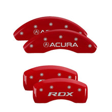 Load image into Gallery viewer, MGP 4 Caliper Covers Engraved Front Acura Engraved Rear RDX Red finish silver ch Caliper Covers MGP
