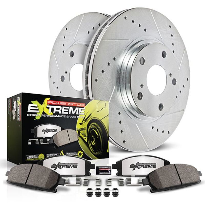 Power Stop 17-20 Subaru BRZ Front Z26 Street Brake Kit Brake Kits - Performance D&S PowerStop   