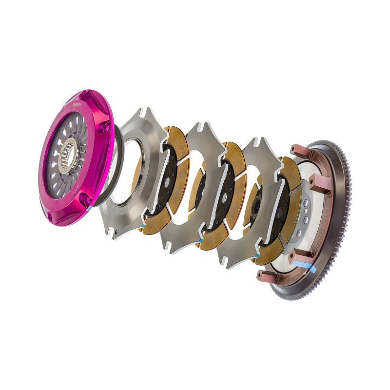 Exedy 1996-1996 Mitsubishi Lancer Evolution IV L4 Hyper Triple Cerametallic Clutch Rigid Pull Type Clutch Kits - Multi Exedy