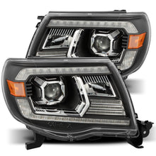 Load image into Gallery viewer, AlphaRex 05-11 Toyota Tacoma LUXX LED Projector Headlights Plank Style Black w/Activ Light and DRL Headlights AlphaRex
