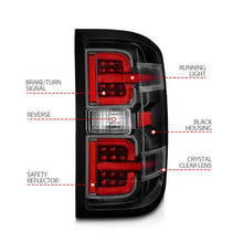 Load image into Gallery viewer, ANZO 15-19 Chevy Silverado 2500HD/3500HD (Halgn Only) LED Tail Lights w/Black Light Bar &amp; Clear Lens Tail Lights ANZO
