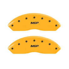 Load image into Gallery viewer, MGP 2 Caliper Covers Engraved Front MGP Yellow Finish Black Characters 1997 GMC Yukon Caliper Covers MGP
