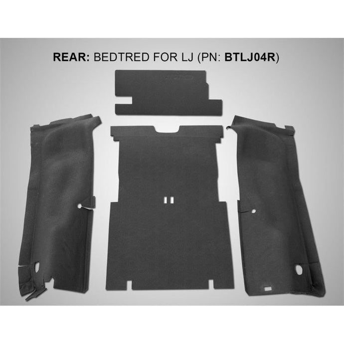 BedRug 03-06 Jeep LJ Unlimited Rear 4pc BedTred Cargo Kit (Incl Tailgate & Tub Liner) Bed Liners BedRug