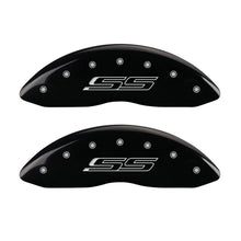Load image into Gallery viewer, MGP 4 Caliper Covers Engraved Front &amp; Rear Gen 5/SS Black finish silver ch Caliper Covers MGP
