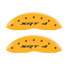 Load image into Gallery viewer, MGP Front set 2 Caliper Covers Engraved Front SRT4 Yellow finish black ch Caliper Covers MGP
