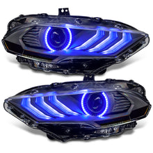 Load image into Gallery viewer, Oracle Lighting 18-23 Ford Mustang Dynamic ColorSHIFT LED Headlights - Black Series SEE WARRANTY Headlights ORACLE Lighting   
