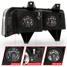 Load image into Gallery viewer, ANZO 2003-2017 Chevy Express Crystal Headlight Black Headlights ANZO
