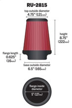 Load image into Gallery viewer, K&amp;N Universal Clamp-On Air Filter 5in FLG / 6-1/2in B / 4-3/8in T / 8-3/4in H Air Filters - Universal Fit K&amp;N Engineering   
