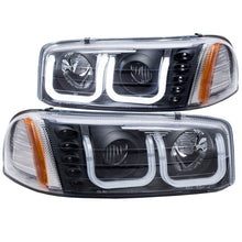 Load image into Gallery viewer, ANZO 1999-2006 Gmc Sierra 1500 Projector Headlights w/ U-Bar Black Headlights ANZO
