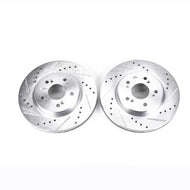 Power Stop 07-12 Acura RDX Front Evolution Drilled & Slotted Rotors - Pair Brake Rotors - Slot & Drilled PowerStop   