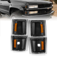 Load image into Gallery viewer, ANZO 1994-1998 Chevrolet Blazer Corner Lights Black Housing Clear Lens w/ Amber Reflector Lights Corner ANZO
