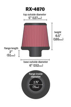 Load image into Gallery viewer, K&amp;N Filter Universal X Stream Clamp-On 2 3/4 inch Flange 6 inch Base  5 inch Top 6 1/2 inch Height Air Filters - Universal Fit K&amp;N Engineering   
