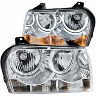 ANZO 2005-2010 Chrysler 300 Crystal Headlights w/ Halo Chrome (CCFL) Headlights ANZO