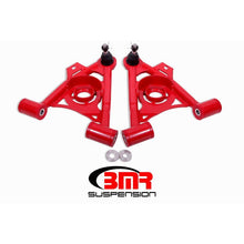 Load image into Gallery viewer, BMR 79-93 Fox Mustang Non-Adj Lower A-Arms Standard Ball Joint Spring Pocket - Red Control Arms BMR Suspension
