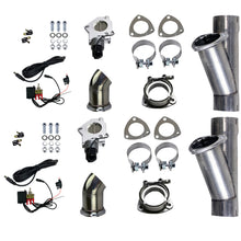 Load image into Gallery viewer, Granatelli 3.0in Alum Mild Steel Electronic Dual Slip Fit Exhaust Cutout w/Band Clamps Exhaust Cutouts Granatelli Motor Sports
