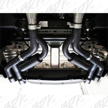 Load image into Gallery viewer, MBRP 16-19 Chevy Camaro V8 6.2L 6spd 3in Black Race Dual Axle Back w/ 4.5in Quad Dual Wall Tips Catback MBRP
