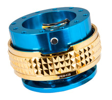 Load image into Gallery viewer, NRG Quick Release Kit - Pyramid Edition - Blue Body / Chrome Gold Pyramid Ring Quick Release Adapters NRG
