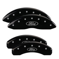 MGP 4 Caliper Covers Engraved Front & Rear Oval logo/Ford Black finish silver ch Caliper Covers MGP