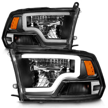 Load image into Gallery viewer, ANZO 2009-2020 Dodge Ram 1500 Full LED Square Projector Headlights w/ Chrome Housing Black Amber Headlights ANZO
