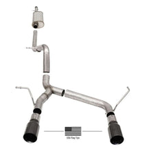 Load image into Gallery viewer, Corsa 07-18 Jeep Wrangler JKU 3.6L/3.8L 2.75in Sport Cat-Back Exhaust w/ 4in American Flag BlacTips Catback CORSA Performance
